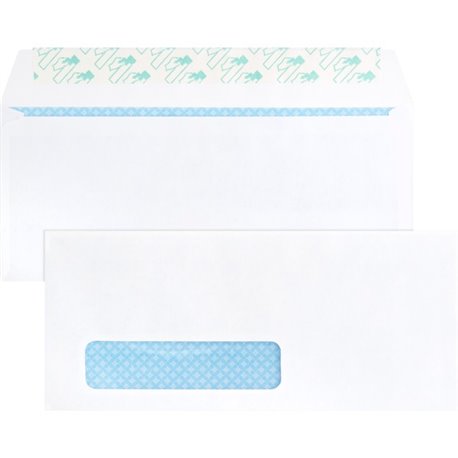 Business Source Security Tint Window Envelopes - Business - 10 - 9 1/2" Width x 4 1/8" Length - Peel & Seal - Wove - 500 / Box -