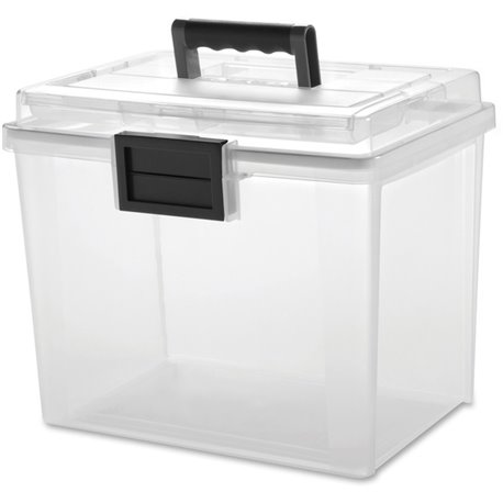 IRIS Weather Tight Portable File Box - External Dimensions: 13.7" Length x 10.2" Width x 11.9" Height - 4.75 gal - Media Size Su