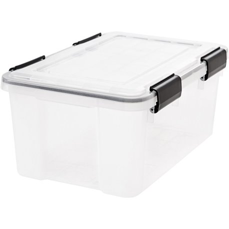 IRIS WeatherTight Heavy-duty Storage Tote - Internal Dimensions: 14.75" Length x 9.63" Width x 7" Height - External Dimensions: 