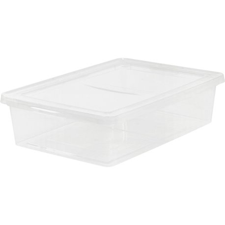 IRIS 28-quart Storage Box - External Dimensions: 24" Width x 16.3" Depth x 6" Height - 7 gal - Snap-in Lid Closure - Stackable -