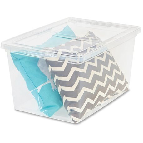 IRIS Deep Modular Snap-tight Lid Clear Box - External Dimensions: 24" Length x 16.3" Width x 14" Height - 17 gal - Stackable - C