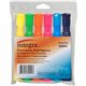 Integra Chisel Desk Liquid Highlighters - Chisel Marker Point Style - Assorted Water Based Ink - Assorted Barrel - 6 / Set