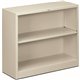 HON Brigade Steel Bookcase | 2 Shelves | 34-1/2"W | Light Gray Finish - 2 Shelf(ves) - 29" Height x 34.5" Width x 12.6" Depth - 