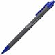 Integra Rubber Barrel Retractable Ballpoint Pens - Medium Pen Point - 1 mm Pen Point Size - Retractable - Blue - Rubber Barrel -