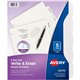 Avery Big Tab Write & Erase Dividers - 5 x Divider(s) - Write-on Tab(s) - 5 - 5 Tab(s)/Set - 8.5" Divider Width x 11" Divider Le