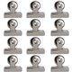 Business Source Magnetic Grip Clips - No. 2 - 2.3" Width - for Paper - Magnetic Backing, Heavy Duty - 12 / Box - Silver