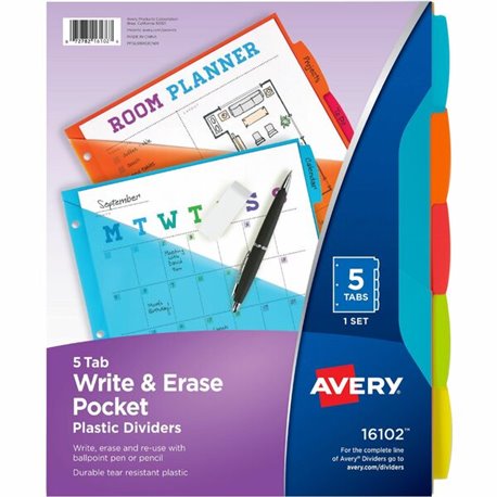 Avery Report Cover - 1/8" Folder Capacity - 20 Sheet Capacity - Poly - White, Clear - 50 / Box