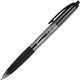 Integra Rubber Grip Retractable Pens - Medium Pen Point - 1 mm Pen Point Size - Retractable - Black - Black Barrel - 1 Dozen