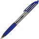 Integra Rubber Grip Retractable Pens - Medium Pen Point - 1 mm Pen Point Size - Retractable - Blue - Blue Barrel - 1 Dozen