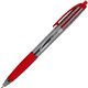 Integra Rubber Grip Retractable Pens - Medium Pen Point - 1 mm Pen Point Size - Retractable - Red - Red Barrel - 1 Dozen