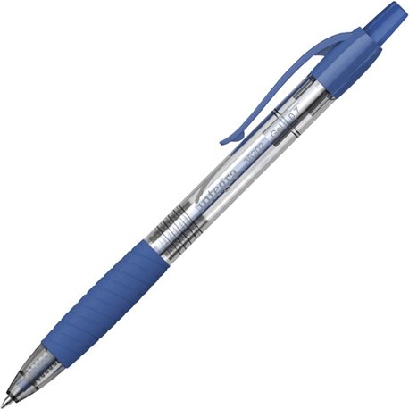 Integra Retractable 0.7mm Gel Pen - Medium Pen Point - 0.7 mm Pen Point Size - Retractable - Blue Gel-based Ink - Blue Barrel - 