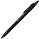 Integra Triangular Barrel Retractable Ballpnt Pens - Medium Pen Point - Retractable - Black - Black Plastic Barrel - 1 Dozen