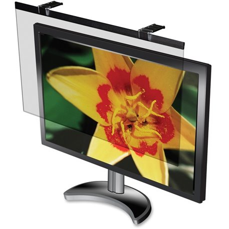 Business Source Wide-screen LCD Anti-glare Filter Black - For 21.5" Widescreen LCD, 22" Monitor - 16:10 - Acrylic - Anti-glare -