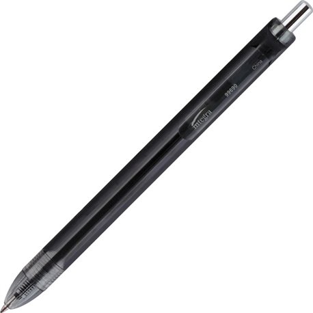 Integra Quick Dry Gel Ink Retractable Pen - 0.7 mm Pen Point Size - Retractable - Black Gel-based Ink - 1 Dozen