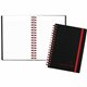 Black n' Red Business Notebook - 70 Sheets - Double Wire Spiral - 24 lb Basis Weight - A6 - 4 1/8" x 5 7/8" - White Paper - Red 