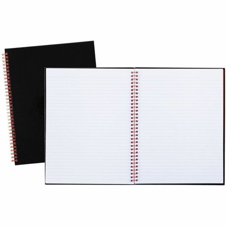 Black n' Red Hardcover Business Notebook - 70 Sheets - Double Wire Spiral - 24 lb Basis Weight - Letter - 8 1/2" x 11" - White P