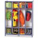 Jonti-Craft Rainbow Accents 4 Section Coat Locker - 4 Compartment(s) - 50.5" Height x 39" Width x 15" Depth - Laminated, Durable