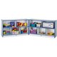 Jonti-Craft Rainbow Accents Fold-n-Lock Storage Shelf - 29.5" Height x 96" Width x 15" Depth - Lockable, Foldable - Blue - Hard 