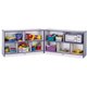 Jonti-Craft Rainbow Accents Fold-n-Lock Storage Shelf - 29.5" Height x 96" Width x 15" Depth - Lockable, Foldable - Purple - Har