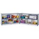 Jonti-Craft Rainbow Accents Fold-n-Lock Storage Shelf - 29.5" Height x 96" Width x 15" Depth - Lockable, Foldable - Navy - Hard 