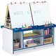 Jonti-Craft Rainbow Accents 4 Station Art Center - Freckled Gray, Blue Stand - Floor Standing - Assembly Required - 1 Each