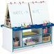 Jonti-Craft Rainbow Accents 4 Station Art Center - Freckled Gray, Teal Stand - Floor Standing - Assembly Required - 1 Each