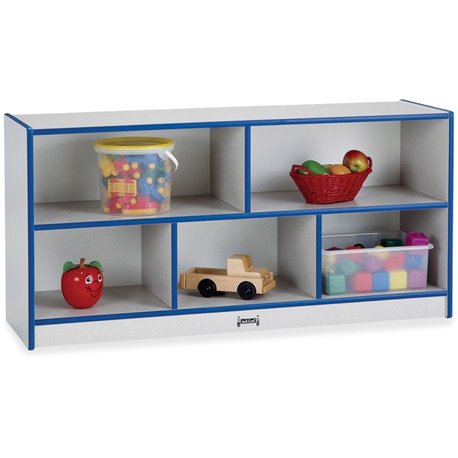 Jonti-Craft Rainbow Accents Toddler Single Storage - 24.5" Height x 48" Width x 15" Depth - Laminated, Durable - Blue - Rubber -