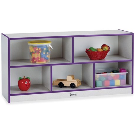 Jonti-Craft Rainbow Accents Toddler Single Storage - 24.5" Height x 48" Width x 15" Depth - Laminated, Durable - Purple - Rubber