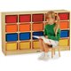 Jonti-Craft Rainbow Accents 20 Cubbie Mobile Storage - 29.5" Height x 48" Width x 15" Depth - Durable, Laminated - Baltic - Acry