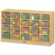 Jonti-Craft Rainbow Accents 20 Cubbie-tray Mobile Storage Unit - 29.5" Height x 48" Width x 15" Depth - Durable - Baltic - Acryl