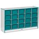 Jonti-Craft Rainbow Accents Cubbie-trays Storage Unit - 29.5" Height x 48" Width x 15" Depth - Laminated, Durable - Teal - Rubbe