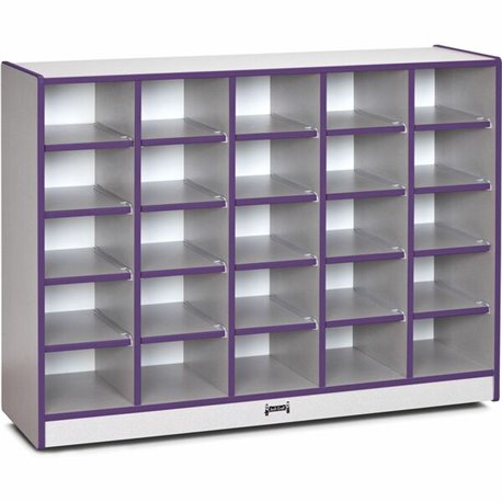 Jonti-Craft Rainbow Accents Toddler Single Storage - 35.5" Height x 48" Width x 15" Depth - Durable, Laminated - Purple - Rubber