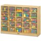 Jonti-Craft Rainbow Accents 25 Cubbie-trays Mobile Storage Unit - 35.5" Height x 48" Width x 15" Depth - Durable - Baltic - Acry