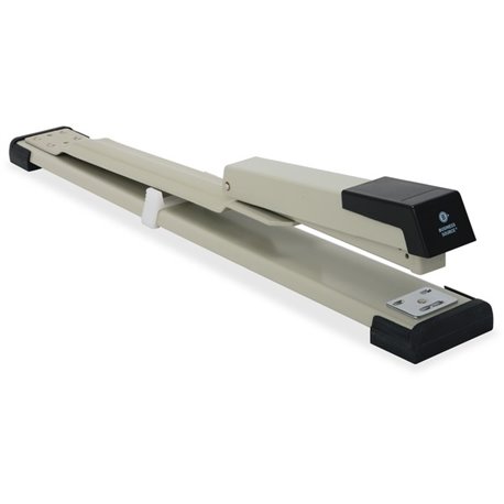 Business Source Long Reach Stapler - 20 of 20lb Paper Sheets Capacity - 210 Staple Capacity - Full Strip - 1/4" Staple Size - 12