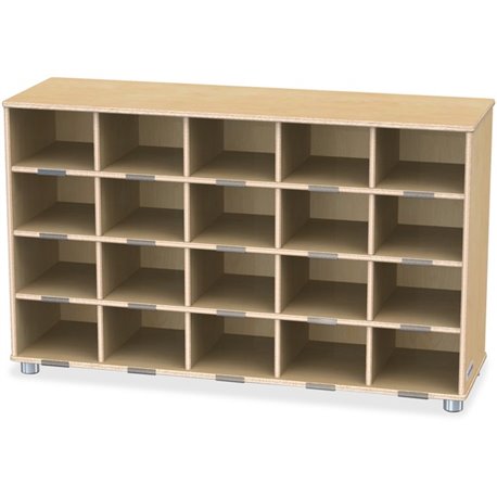 Jonti-Craft TrueModern 20-cubbie Shelf Unit - 20 Compartment(s) - 29.5" Height x 48.5" Width x 15" Depth - Durable, Rounded Corn