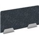 HON HUVDSAO2048 Privacy Screen - 46" Width x 20" Height - Silver Frame - Polyethylene Terephthalate (PET) - Dark Gray