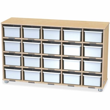 Jonti-Craft TrueModern 20-Cubbie Bins Storage - 20 Compartment(s) - 29.5" Height x 48.5" Width x 15" Depth - Durable, Rounded Co