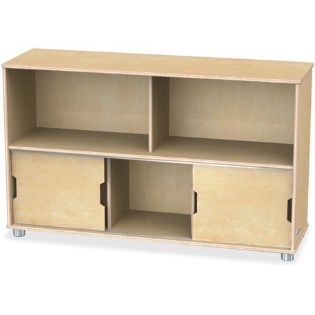 Jonti-Craft TrueModern Storage Shelves - 29.5" Height x 48.5" Width x 15" Depth - Durable, Yellowing Resistant, Rounded Corner, 