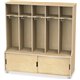 Jonti-Craft TrueModern 5-space Metal Coat Hook Cubbie Locker - 5 Compartment(s) - 50" Height x 48.5" Width x 17.5" Depth - Hangi