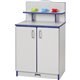 Rainbow Accents - Culinary Creations Kitchen Cupboard - Blue - 1 Each - Blue, Gray, Chrome - Wood