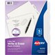 Avery Letter Pocket Folder - 8 1/2" x 11" - 40 Sheet Capacity - 2 Internal Pocket(s) - Embossed Paper - White - 125 / Carton