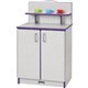 Rainbow Accents - Culinary Creations Kitchen Cupboard - Purple - 1 Each - Purple, Gray, Chrome - Wood