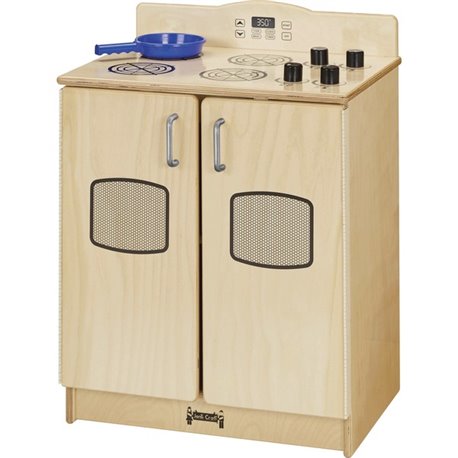 Rainbow Accents - Culinary Creations Play Kitchen Stove - 1 Each - Woodgrain, Chrome - Wood