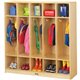 Jonti-Craft Rainbow Accents 5 Section Coat Locker - 5 Compartment(s) - 50.5" Height x 48" Width x 15" Depth - Double Hook, Durab