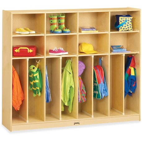 Jonti-Craft Rainbow Accents Large Neat-n-Trim Locker - 8 Compartment(s) - 50.5" Height x 60" Width x 15" Depth - Durable, Hangin