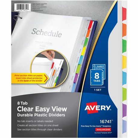 Avery Letter Pocket Folder - 8 1/2" x 11" - 40 Sheet Capacity - 2 Internal Pocket(s) - Embossed Paper - Assorted - 125 / Carton
