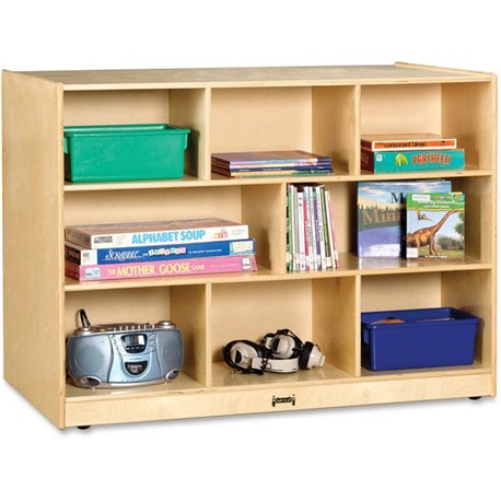 Jonti-Craft Rainbow Accents Super-size Double-sided Storage Shelf - 35.5" Height x 48" Width x 28.5" Depth - Durable, Yellowing 