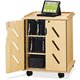 Jonti-Craft Laptop/Tablet Storage Cart - x 24" Width x 23" Depth x 30" Height - Woodgrain - For 32 Devices - 1 Each