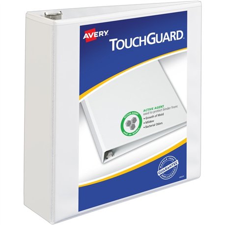 Avery TouchGuard View 3 Ring Binder - 3" Binder Capacity - Letter - 8 1/2" x 11" Sheet Size - 635 Sheet Capacity - 3 x Slant Rin