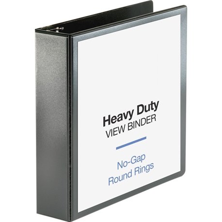 Business Source Heavy-duty View Binder - 2" Binder Capacity - Letter - 8 1/2" x 11" Sheet Size - 475 Sheet Capacity - Round Ring